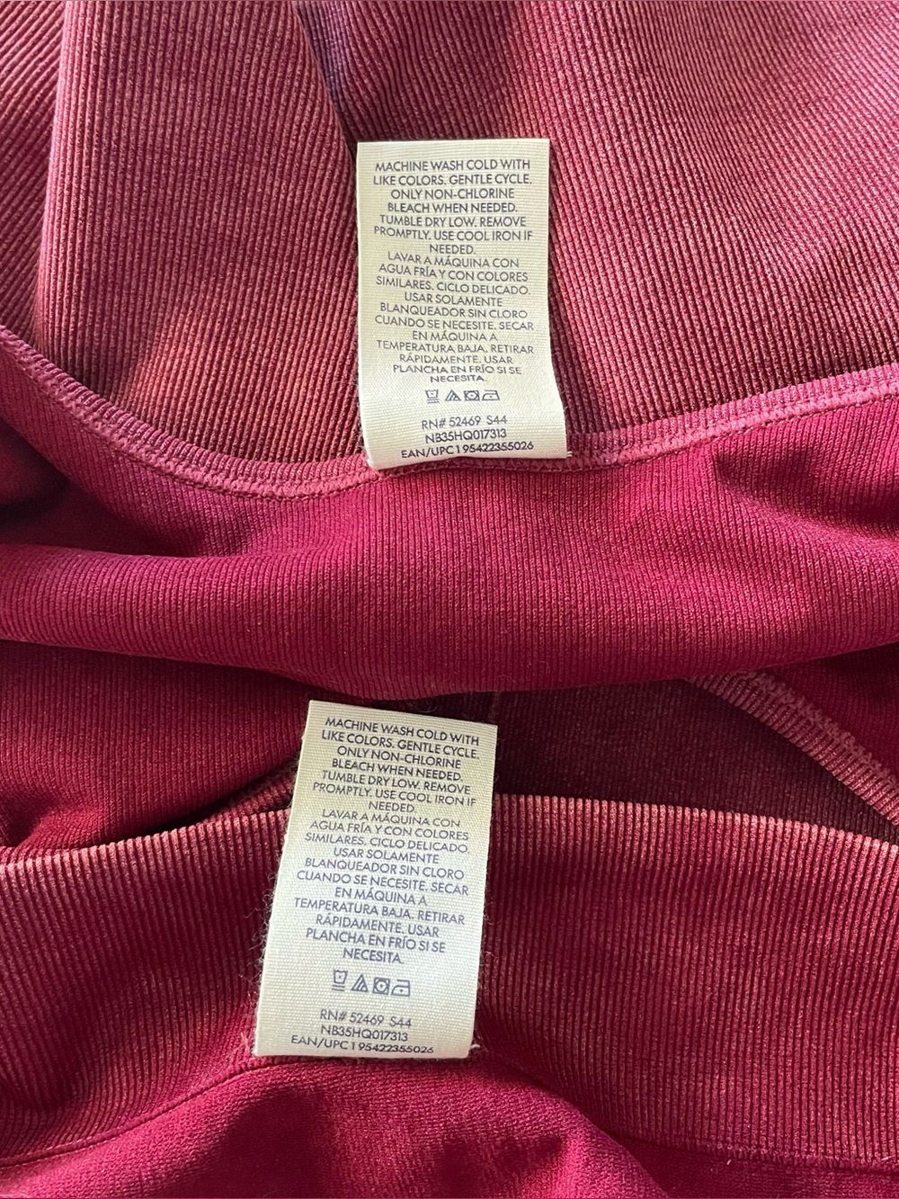No Boundaries Flare Seamless Leggings Scoop Cropped Tank Top Women's XS Burgundy - Picture 14 of 14